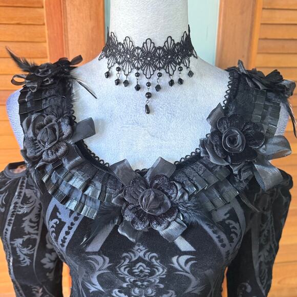 Devil Fashion Etherial Efflorescence Gothic Victorian Dark Fairycore Dress - Picture 3 of 14